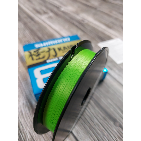 Шнур Shimano Kairiki 8 PE 150m 0.06mm 5.3kg салатовий (Japan), Діаметр: 0.06mm, Розмотування: 150m, Колір: салатовый, фото , изображение 12