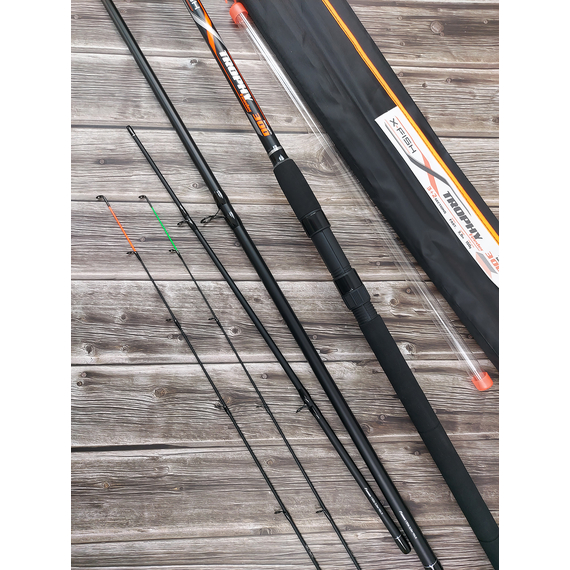 Фідер X-Fish Trophy Feeder 3.00m Max 150g (2 вершинки з тубусом, чохол), Модель: 3.0m 150g, фото , изображение 11