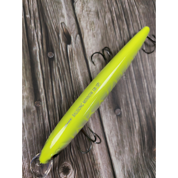 Воблер Deps Balisong Minnow 130SP 130mm 24.8g #32 Chartreuse Oikawa, Розмір/Вага: 130мм/24.8г, Колір воблера: 32, фото , изображение 6