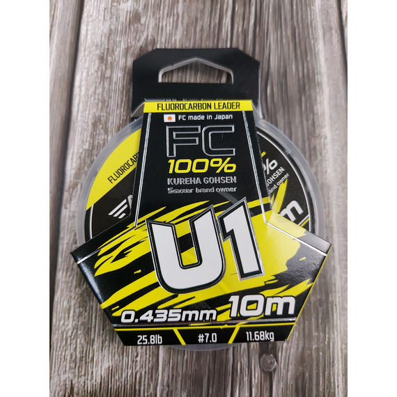 Флюорокарбон Favorite U1 FC 10m #7.0/0.435mm 25.8lb/11.68kg (Made in Japan), Діаметр: 0.43mm, Розмотування: 10m, фото , изображение 4