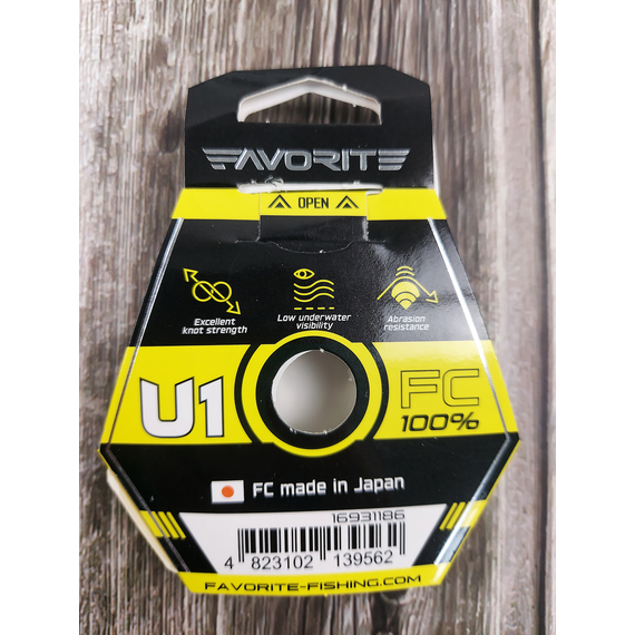 Флюорокарбон Favorite U1 FC 10m #7.0/0.435mm 25.8lb/11.68kg (Made in Japan), Діаметр: 0.43mm, Розмотування: 10m, фото , изображение 5