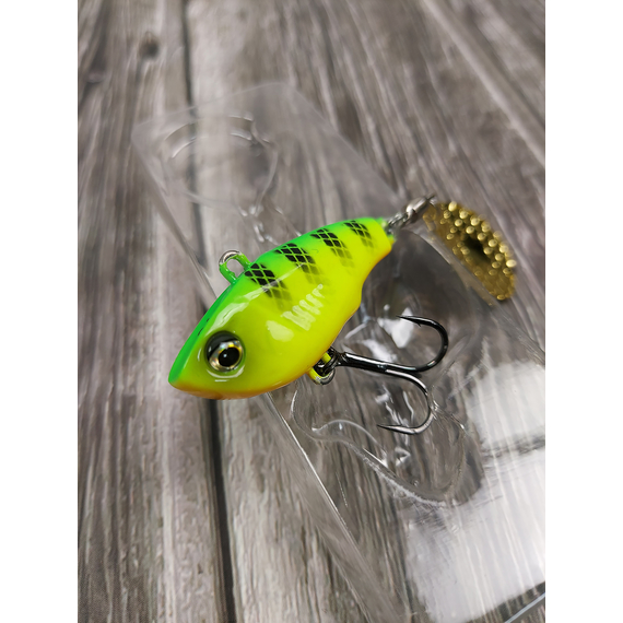 Тейл-спінер Savage Gear Fat Tail Spin 80mm 24.0g Firetiger, фото , изображение 6