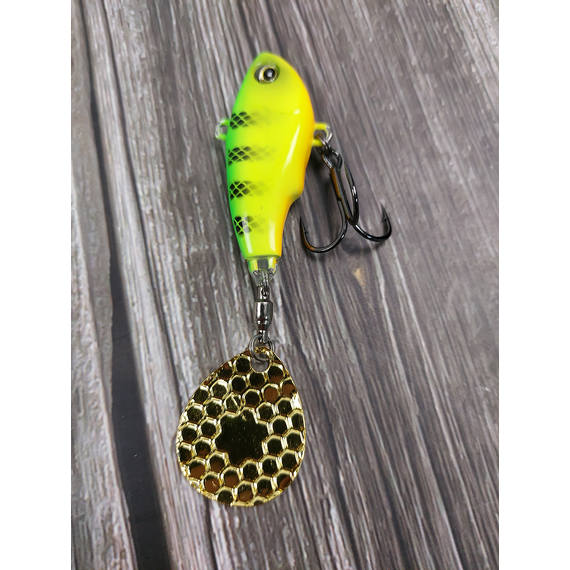 Тейл-спінер Savage Gear Fat Tail Spin 80mm 24.0g Firetiger, фото , изображение 7