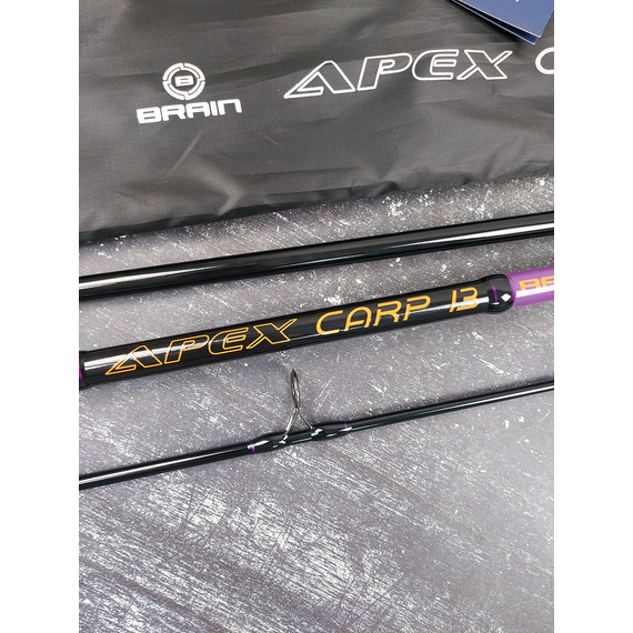 Коропове вудилище Brain Apex 3.90м / 4.0 lbs (180g) / 3 секції — для потужних закидів (перше кільце 50мм), Модель: 3.9m 4.0lbs, фото , изображение 12