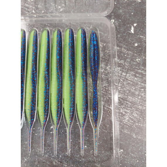 Силікон Keitech Sexy Impact 3.8" (10 шт/упак), колір:pal#06 violet lime berry, Довжина силікону: 3.8" (9.7 см), Колір силікону: PAL#06 Violet Lime Berry, фото , изображение 7