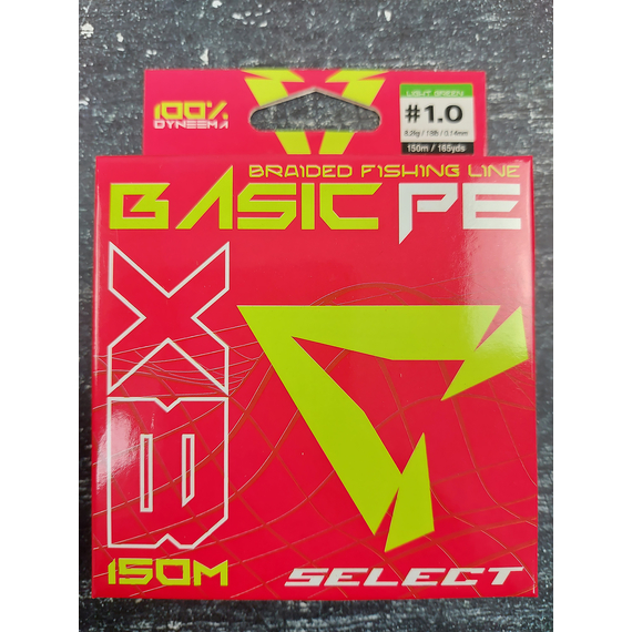 Шнур Select Basic PE 8x 150m (салат.) #1.0/0.14mm 18lb/8.2kg, Діаметр: 0.14mm, Розмотування: 150m, Колір: салатовый, фото , изображение 2