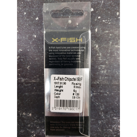 Воблер X-Fish Chipotel 50F 50mm 6g #120 (0.8-1.5m), Размер/Вес: 50mm/6g, Цвет воблера: 120, фото , изображение 4