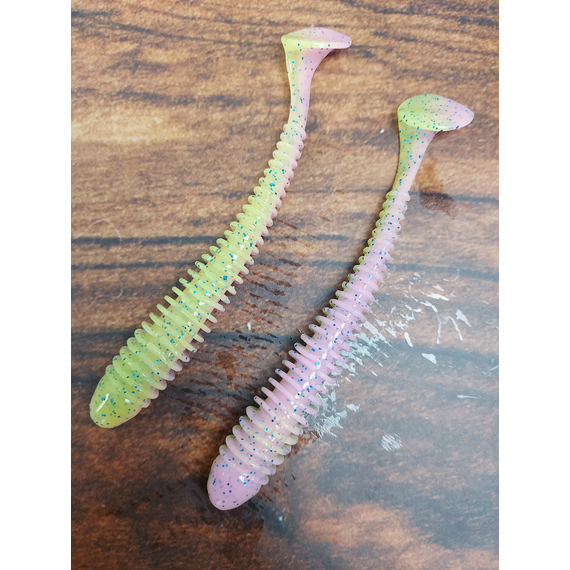 Силікон Keitech Swing Impact 4" (8 шт/уп), колір:ea#16 cotton candy blue f, Довжина силікону: 4" (10.2 см), Колір силікону: ea#16 cotton candy blue f, фото , изображение 5