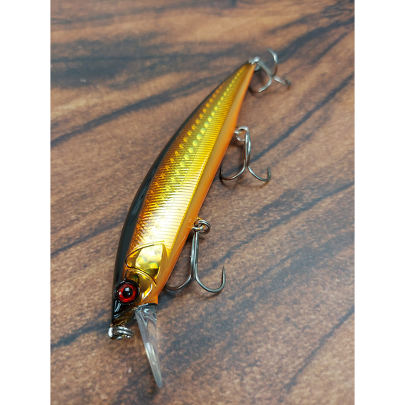 Воблер Jackall Rerange 110SP 110mm 14.8g Double Clutch Gold & Black, Розмір/Вага: 110мм/14.8г, Колір воблера: Double Clutch Gold & Black, фото , изображение 5