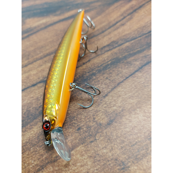 Воблер Jackall Rerange 110SP 110mm 14.8g Double Clutch Gold & Black, Розмір/Вага: 110мм/14.8г, Колір воблера: Double Clutch Gold & Black, фото , изображение 6