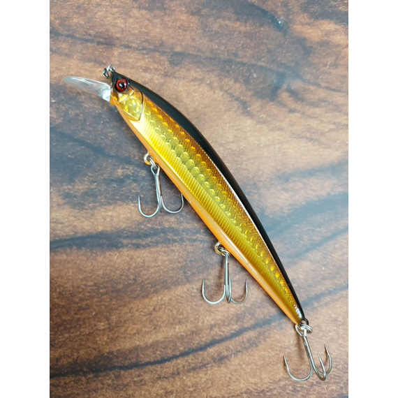 Воблер Jackall Rerange 110SP 110mm 14.8g Double Clutch Gold & Black, Розмір/Вага: 110мм/14.8г, Колір воблера: Double Clutch Gold & Black, фото , изображение 7