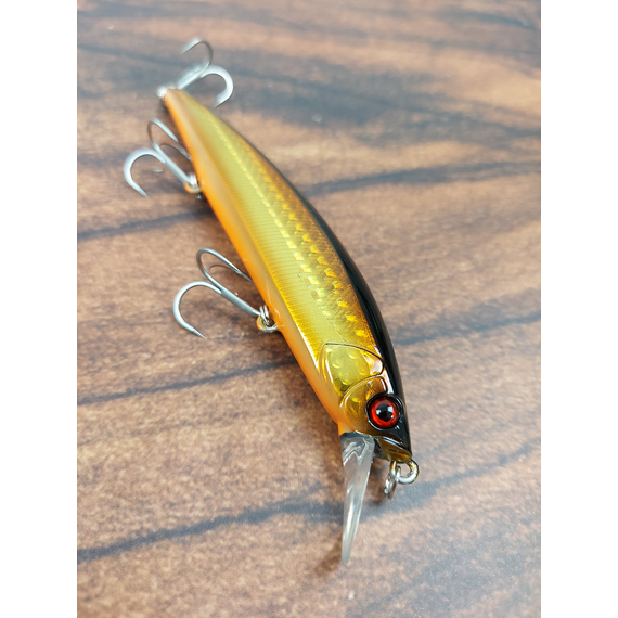 Воблер Jackall Rerange 110SP 110mm 14.8g Double Clutch Gold & Black, Розмір/Вага: 110мм/14.8г, Колір воблера: Double Clutch Gold & Black, фото , изображение 8