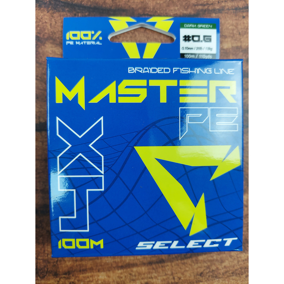 Шнур Select Master PE 100m 0.10мм 13кг темн.-зел., Діаметр: 0.10mm, Розмотування: 100m, Колір: темно-зеленый, фото , изображение 6