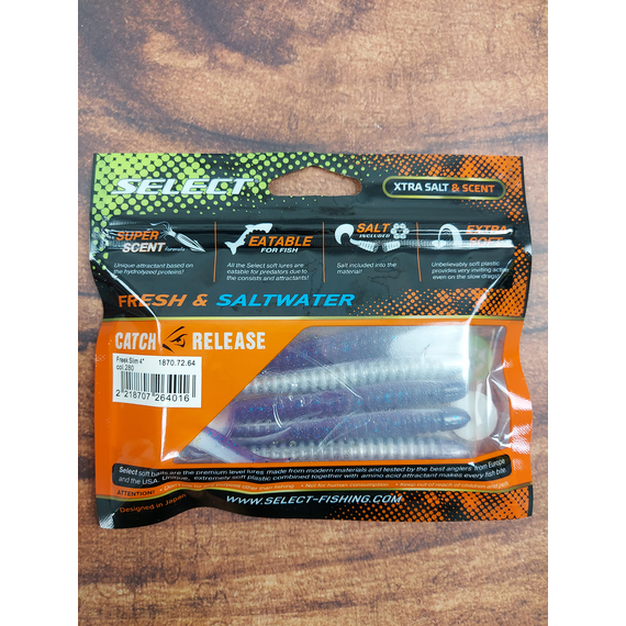 Силикон Select Freek Slim 4" #280 (5 шт/уп), Длина силикона: 4.0" (10.16 см), Расцветка силикона: 280, фото , изображение 5