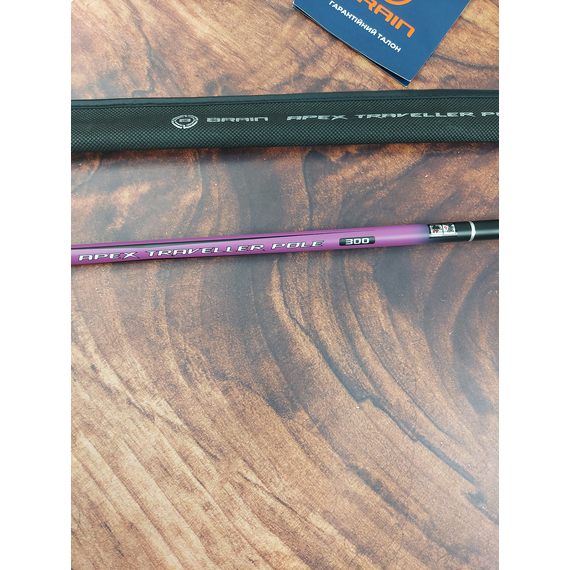 Удилище маховое Brain Apex Traveller 3.00m, Довжина: 3m, Тип вудлища: без кільце (махове), фото , изображение 5