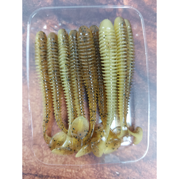 Силікон Keitech Swing Impact 2.5" (10 шт/упак), колір:pal#10 bumblebee, Довжина силікону: 2.5" (6.3 см), Колір силікону: PAL#10 Bumblebee, фото , изображение 6