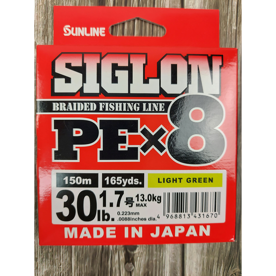 Шнур Sunline Siglon PE х8 150m (салат.) #1.7/0.223mm 30lb/13.0kg, Диаметр: #1.7/0.223mm, Выберите цвет: салатовий, фото , изображение 4