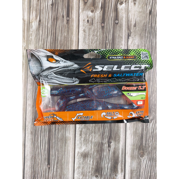 Силикон Select Boozer 5.3" col.110 (3 шт/упак), Длина силикона: 5.3" (13 см), Расцветка силикона: 110, фото , изображение 4