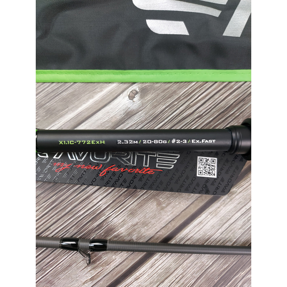 Кастинговий спінінг Favorite X1C X1.1 (2024) 772ExH 2.32m 20-80g Ex.Fast (спінінг під мультиплікаторну котушку), Модель: 2.32m 20-80g, фото , изображение 6