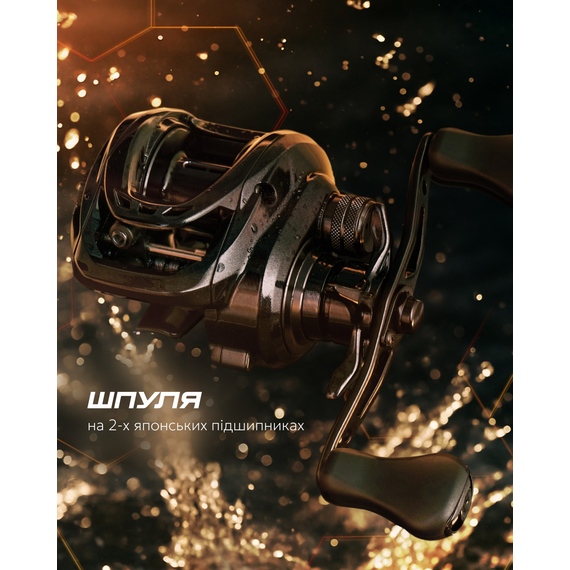 Мультиплікаторна котушка Favorite U1 BC 100HM1-L 2025 — підшип.6+1, швидкість: 7.1:1, ліва ручка, фото , изображение 7