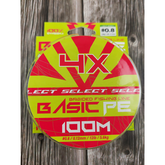 Шнур Select Basic PE 100m (салат.) 0.12mm 12lb/5.6kg, Диаметр: 0.12mm, Размотка: 100m, Выберите цвет: салатовий, фото , изображение 3