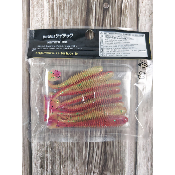 Силікон Keitech Swing Impact 2.5" (10 шт/уп),, колір: ea#18 mystic lime chart, Довжина силікону: 2.5" (6.3 см), Колір силікону: EA#18 Mystic Lime Chart, фото , изображение 3