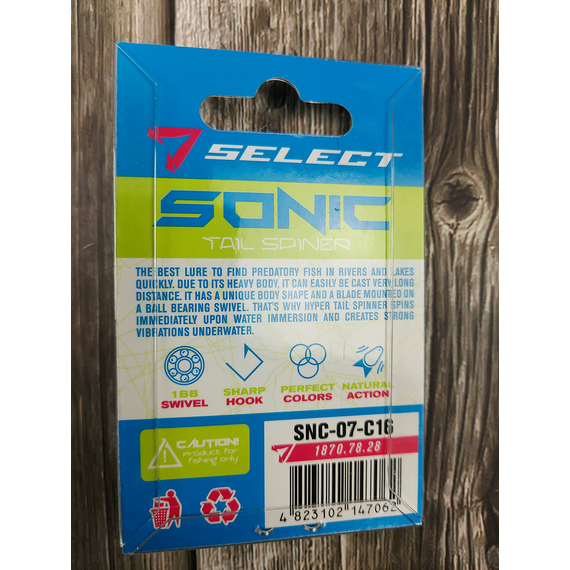 Тейл-спінер Select Sonic 7.0g #16, Вага блешні: 7г, Колір блешні: 16, фото , изображение 3