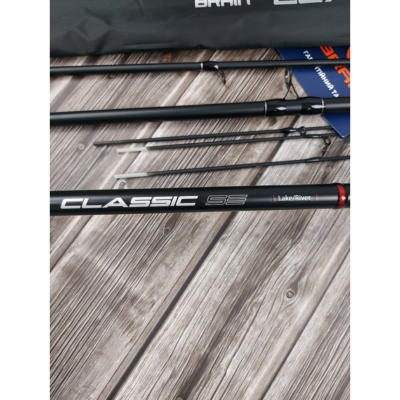 Фідер Brain Classic SE 3.90м / до 100гр — довгий фідер для дальньої ловлі + 3 вершинки в комплекті, Модель: 3.9m 100g, фото , изображение 9