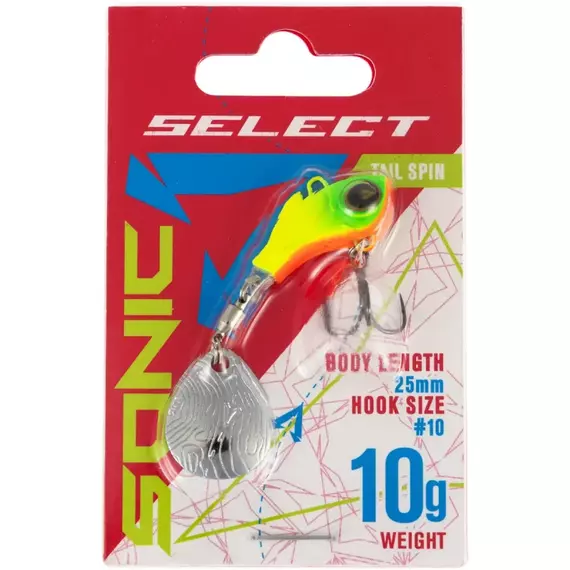 Тейл-спінер Select Sonic 10.0g #01, Вага блешні: 10г, Колір блешні: 1, фото , изображение 2