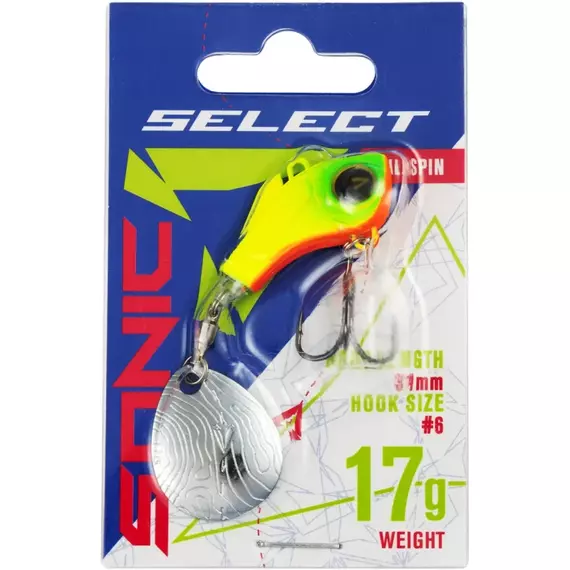Тейл-спінер Select Sonic 17.0g #01, Вага блешні: 17г, Колір блешні: 1, фото , изображение 2