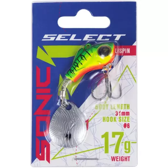 Тейл-спінер Select Sonic 17.0g #02, Вага блешні: 17г, Колір блешні: 2, фото , изображение 2