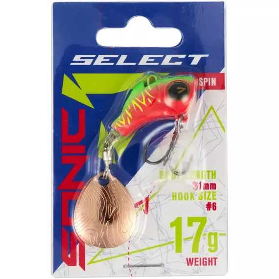 Тейл-спінер Select Sonic 17.0g #04, Вага блешні: 17г, Колір блешні: 4, фото , изображение 2