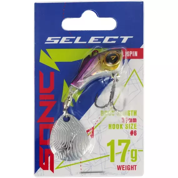 Тейл-спінер Select Sonic 17.0g #08, Вага блешні: 17г, Колір блешні: 8, фото , изображение 2