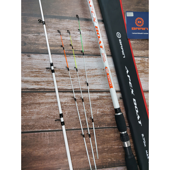 Фідер Brain Apex Boat 2.70m max 150g (3 вершинки), Модель: 2.70m max 150g, фото , изображение 11
