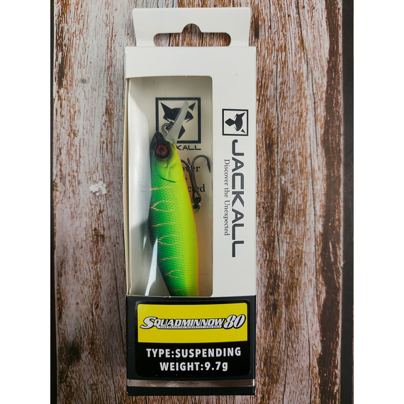 Воблер Jackall Squad Minnow 80SP 82mm 9.7g Mat Tiger, Розмір/Вага: 82мм/9.7г, Колір воблера: Mat Tiger, фото , изображение 2