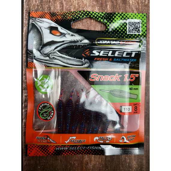 Силікон Select Snack 1.5" col.110 (8 шт/пак), Довжина силікону: 1.5" (4 см), Колір силікону: 110, фото , изображение 3