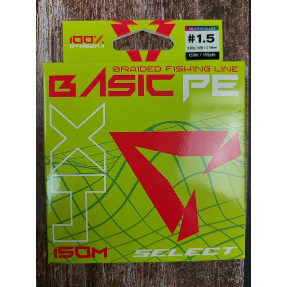 Шнур Select Basic PE 150m (разноцветный) 0.18mm 22lb/9.9kg, Диаметр: 0.18mm, Размотка: 150m, Выберите цвет: мультиколор, фото , изображение 2
