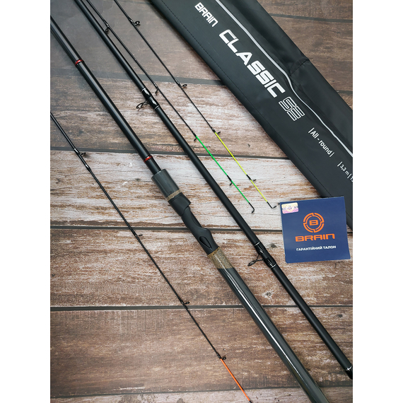 Фідер Brain Classic SE 3.30м / до 150гр — для середньої і сильної течії + 3 вершинки в комплекті, Модель: 3.3m 150g, фото , изображение 14