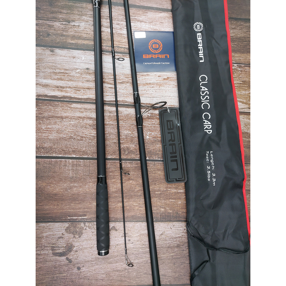 Удилище карповое Brain Classic Carp 3.30m 3.5lbs 3sec., Модель: 3.30m 3.5lbs, фото , изображение 14