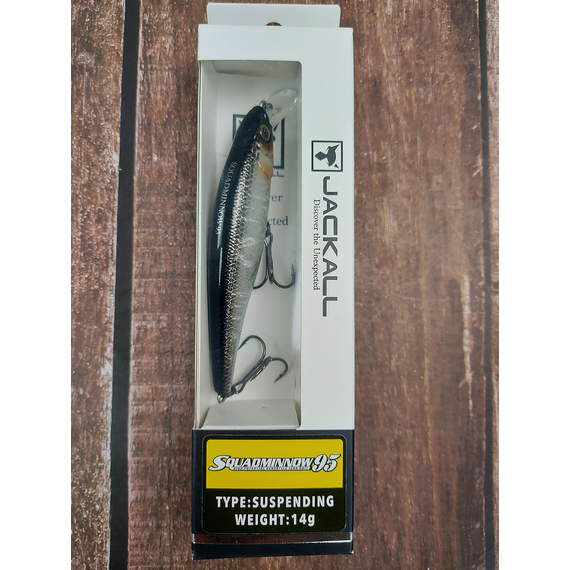 Воблер Jackall Squad Minnow 95SP 95mm 14.0g HL Silver & Black, Размер/Вес: 95мм/14г, Цвет воблера: Silver Black, фото , изображение 3