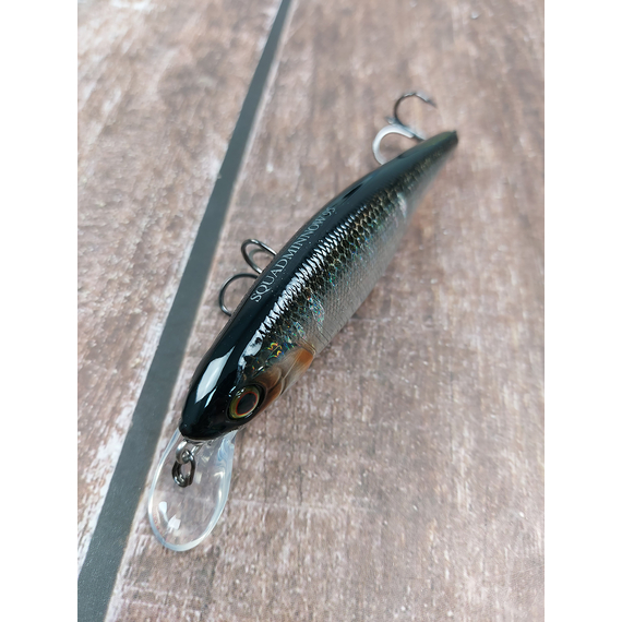 Воблер Jackall Squad Minnow 95SP 95mm 14.0g HL Silver & Black, Размер/Вес: 95мм/14г, Цвет воблера: Silver Black, фото , изображение 7