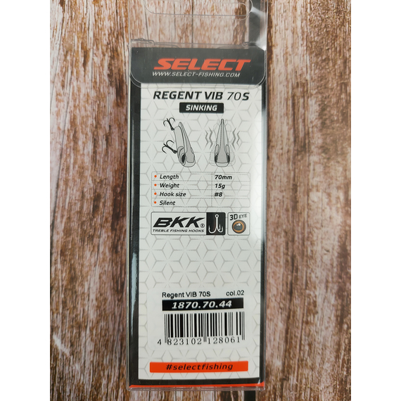 Воблер Select Regent Vib 70S 70mm 15.0g #02, Размер/Вес: 70mm/15g, Цвет воблера: col.02, фото , изображение 3