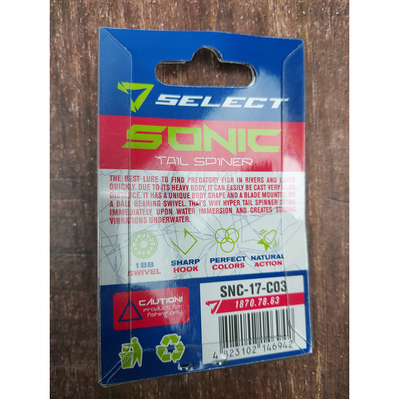 Тейл-спінер Select Sonic 17.0g #03, Вес: 17г, Цвет блесны: 3, фото , изображение 4