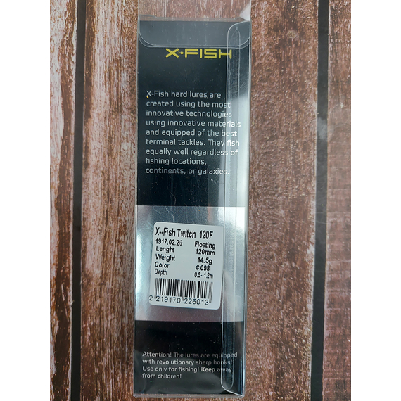 Воблер X-Fish Twitch 120F 120mm 14.5g #098 (0.5-1.2m), Размер/Вес: 120mm/14.5g, Цвет воблера: 098, фото , изображение 4