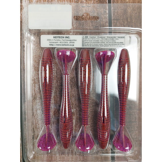 Силикон Keitech Swing Impact FAT 4.8" (5 шт/уп) цвет: pal#13 mistic spice, Длина силикона: 4.8" (12.2 см), Расцветка силикона: PAL#13 Mistic Spice, фото , изображение 5