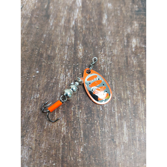 Блешня Savage Gear Rotex Spinner #1 3.5g 04-Fluo Orange, Silver, Вага блешні: 3.5g, Колір блешні: Fluo Orange Silver, фото , изображение 5