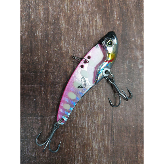 Цикада Savage Gear Vib Blade SW 55mm 14.5g Pink Glow Dot, фото , изображение 6