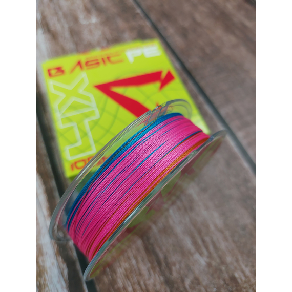 Шнур риболовний Select Basic PE 100m, 0.22mm, 30Lb/13.6kg, колір: різнобарвний, Діаметр: 0.22mm, Розмотування: 100m, Колір: мультиколор, фото , изображение 4