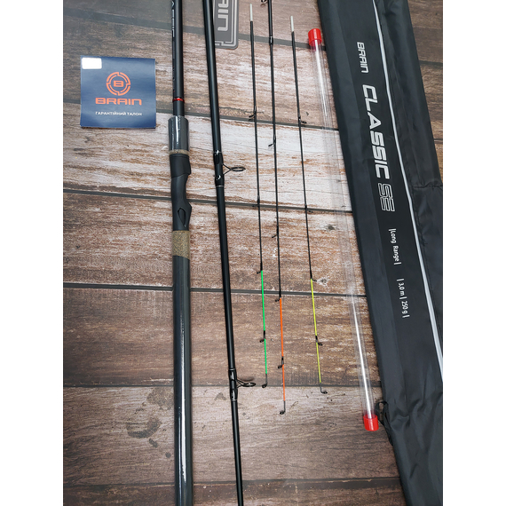 Фідер Brain Classic SE 3.00м / до 250гр — короткий фідер на великі годівниці + 3 вершинки в комплекті, Модель: 3.0m 250g, фото , изображение 13