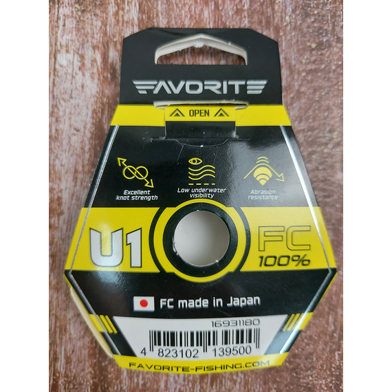 Флюорокарбон Favorite U1 FC 10m #2.5/0.26mm 10.1lb/4.58kg (Made in Japan), Діаметр: 0.26mm, Розмотування: 10m, фото , изображение 5